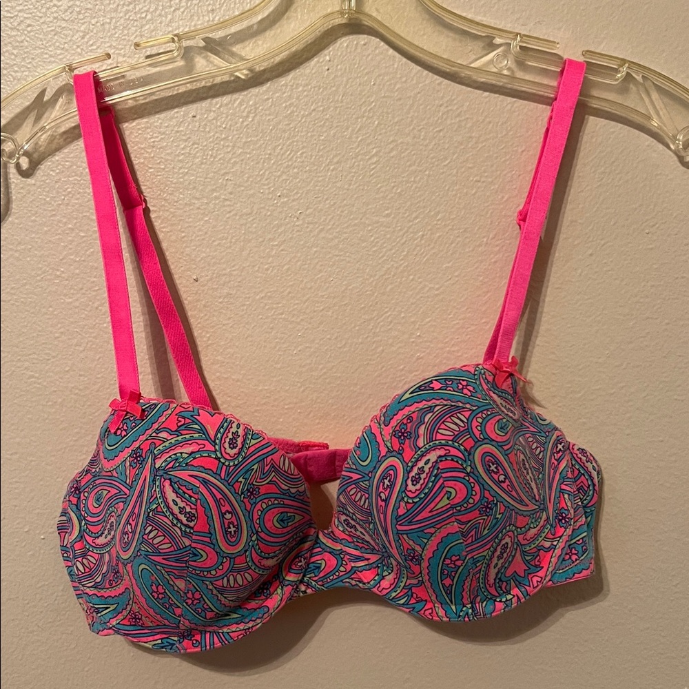 Hot Pink mutli color lightlyPadded perfect coverage 32C bra